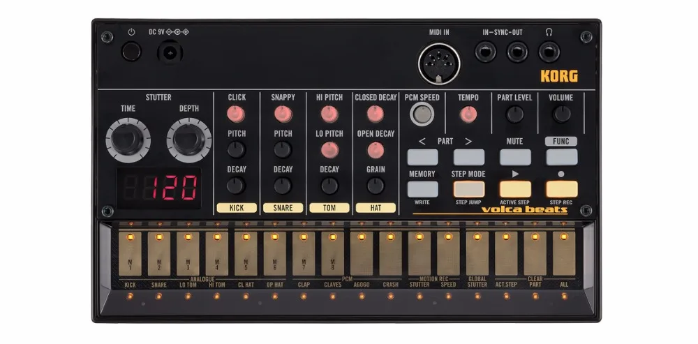 Korg Volca Beats аналоговый ритм-машина в стиле Electribe секвенсор Peerless Beats генерируется твердыми аналоговыми звуками барабана