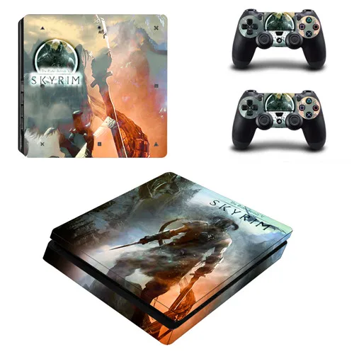 YSP4S-0837 The Elder Scrolls V Skyrim Legendary PS4 тонкая кожа Наклейка виниловая для консоли Playstation 4 и контроллера PS4 тонкая кожа - Цвет: YSP4S-0837