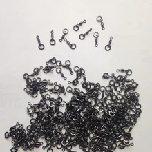 1000 х Micro крюк Кольцо Вертлюги-поворачивается с кольцом-подходит безопасности свинцовые клипы-карп терминал конец снасти для карпа рыбалки