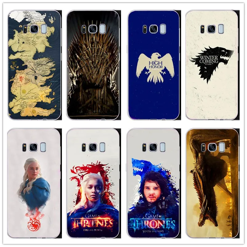 

Game Thrones Daenerys Dragon Jon Snow tyrion lannister Hard Cover Case For Samsung Galaxy S7 S8 S9 PLUS NOTE 8 9 Fundas Coque