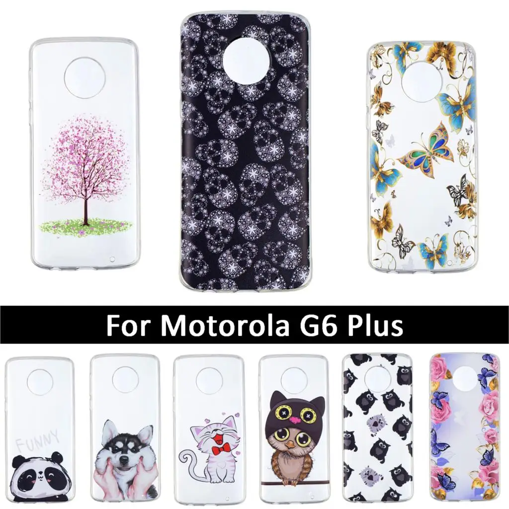 Back Phone Bags Shells Cute Cartoon Covers For Motolroal Moto G6 Plus Painting Case G 6 Cases G6Plus Coque |