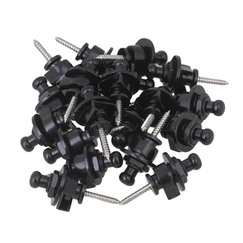 

Yibuy 40 Pieces Security Strap Lock Pins for Guitar Bass Replacement Black
