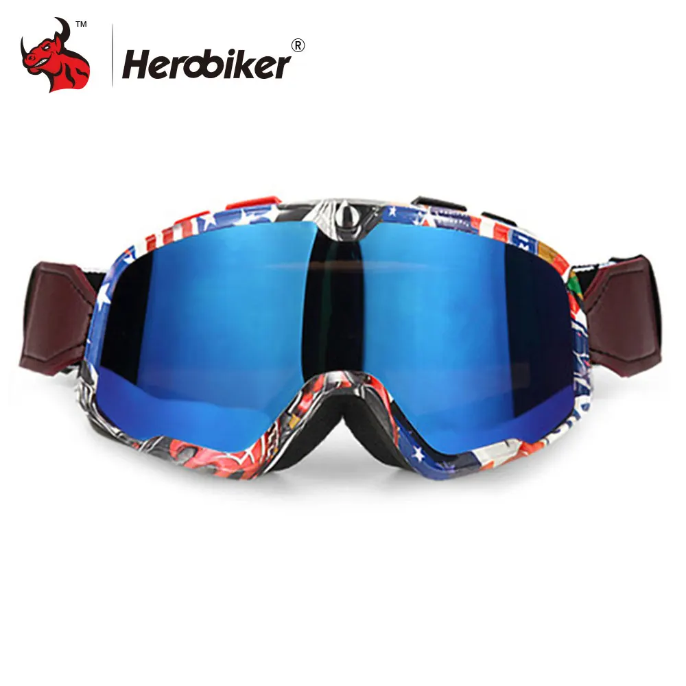 HEROBIKER очки для мотокросса Dirt Bike мотоциклетные очки Мотоцикл пылезащитный лыжный мотокросс очки мотоциклетные очки