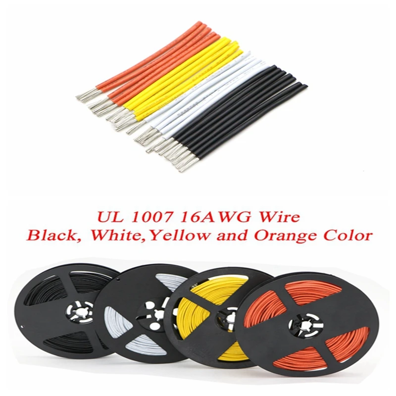 

10m/Lot UL1007 16AWG Flexible Stranded 80 degree 300V Electronic Wire