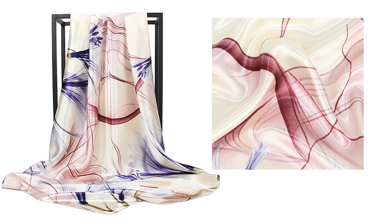 O CHUANG женский модный Шелковый шарф 90*90 см S платок люксовый бренд качество платки квадратные шали и Обертывания шейный платок