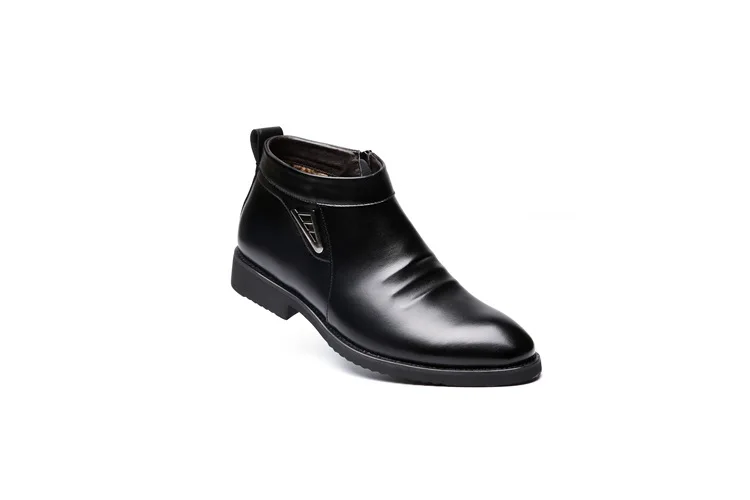 Vlevet/осень-зима; мужские ботильоны в стиле ретро; удобная брендовая повседневная обувь на молнии; теплые зимние ботинки; Мужская обувь; H416
