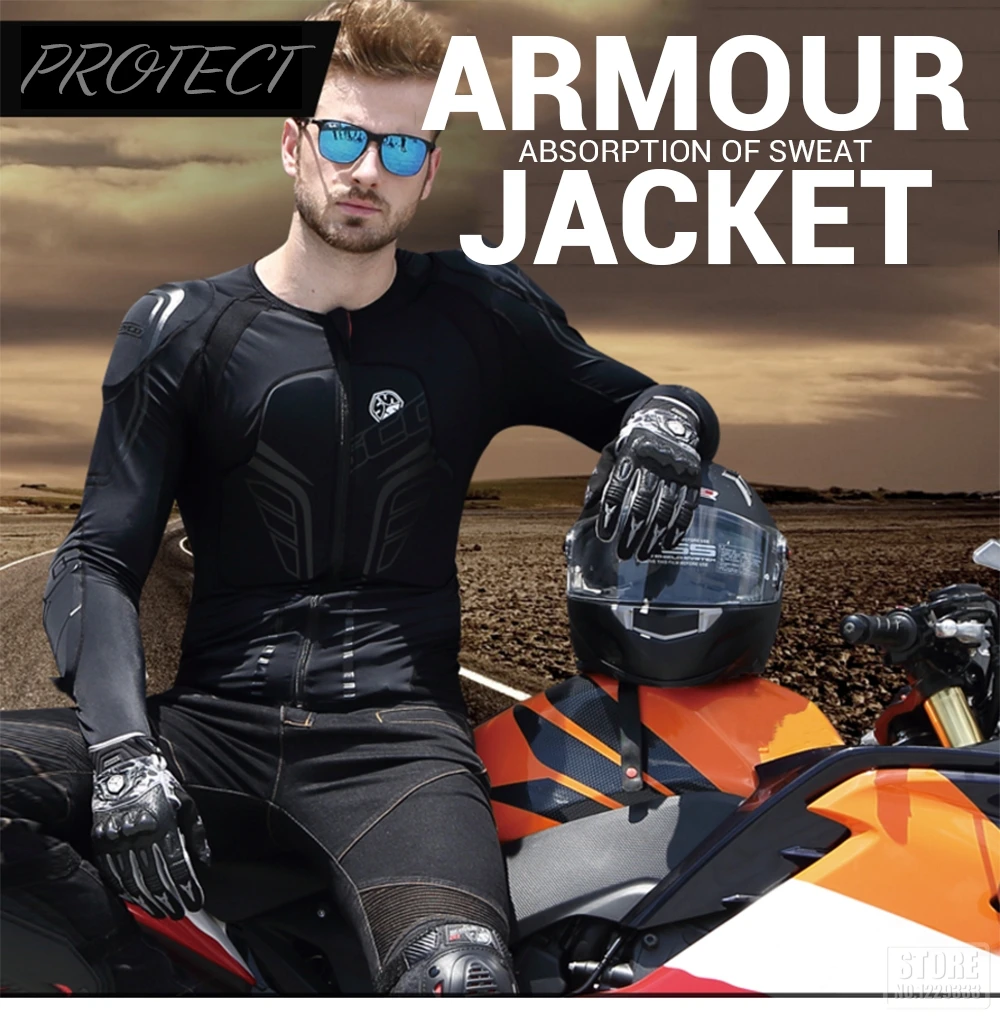 SCOYCO мотоциклетная куртка мужская Броня для мотокросса куртка Защитное снаряжение Мото куртка мотоциклетная Броня гоночная Броня черный мото