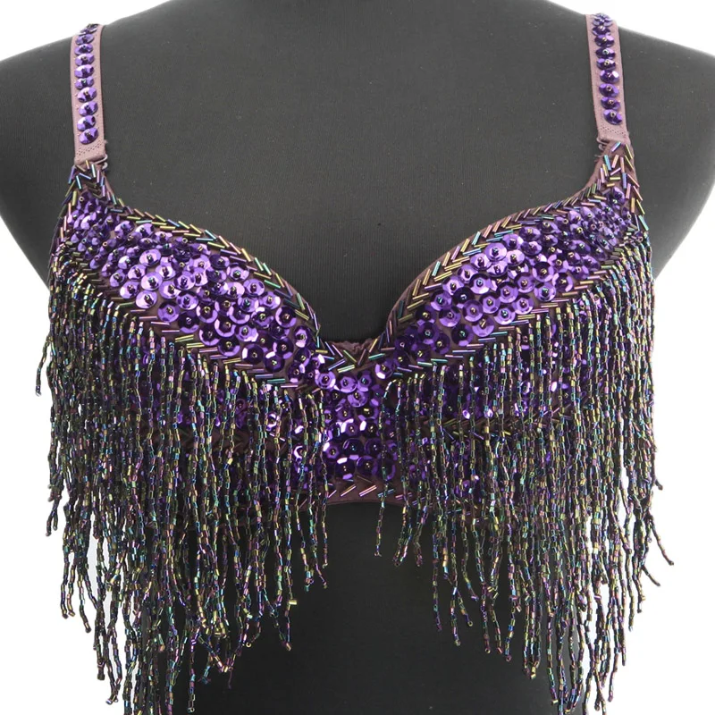 

Women's Sexy Performance Costumes for Tops bras Belly dance bra tops double row Tassels bra top