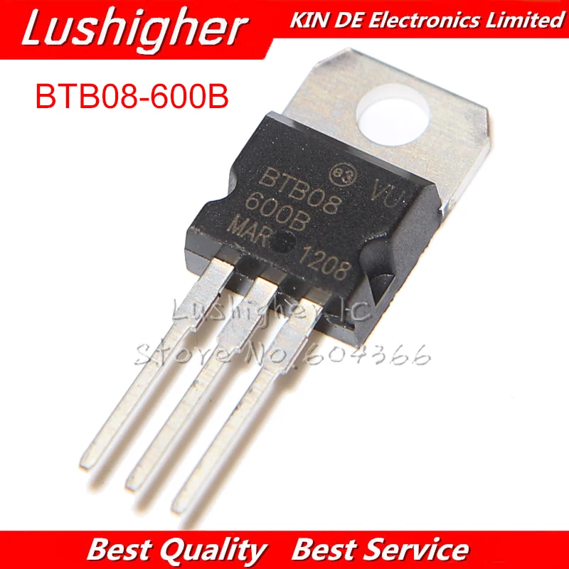 10PCS BTB08 600B TO220 BTB08 600V TO 220 triac switch free shipping-in ...