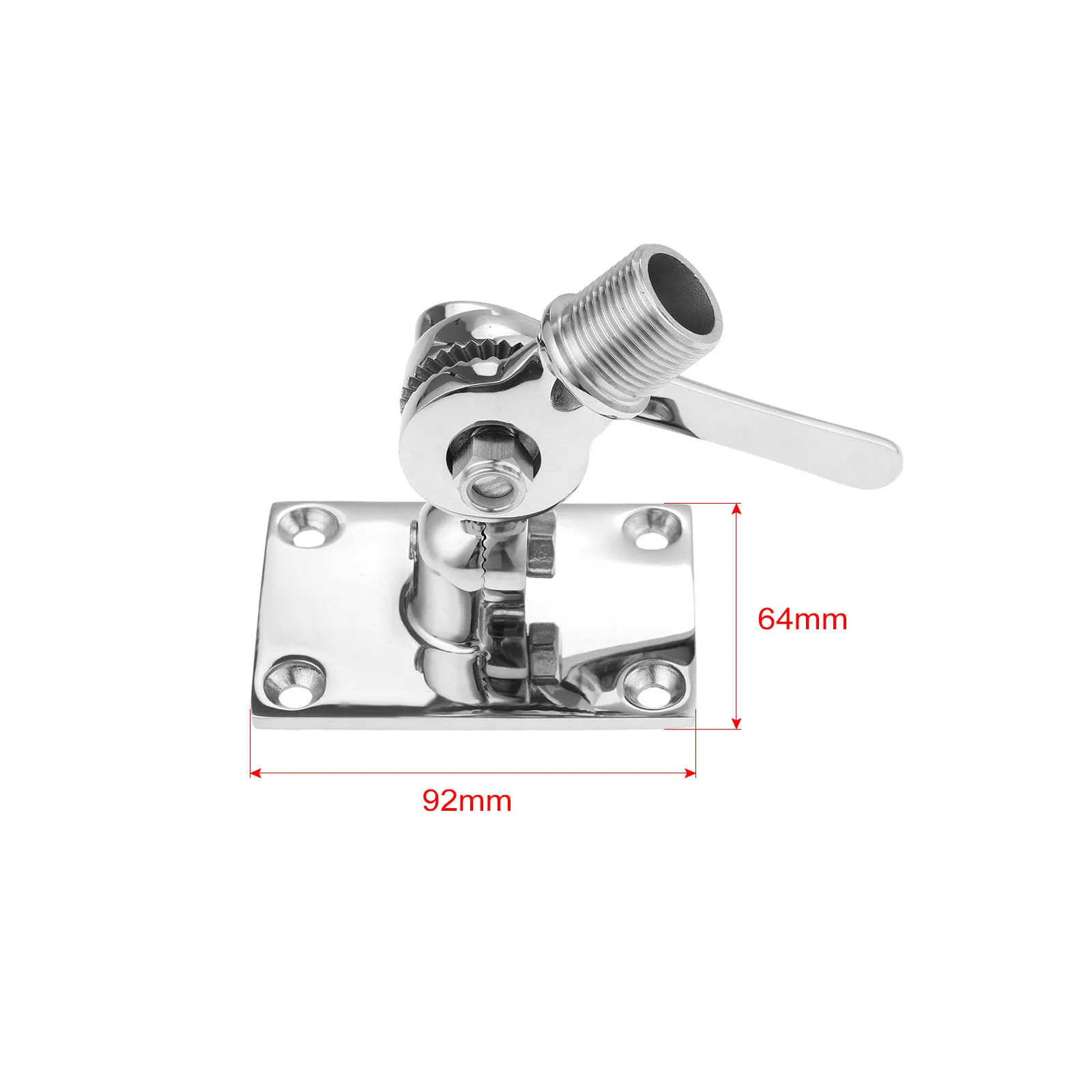 1 шт. Нержавеющая сталь морской антенны крепление двойной оси Heavy Duty, крепление регулируемое крепление для лодки гребные аксессуары