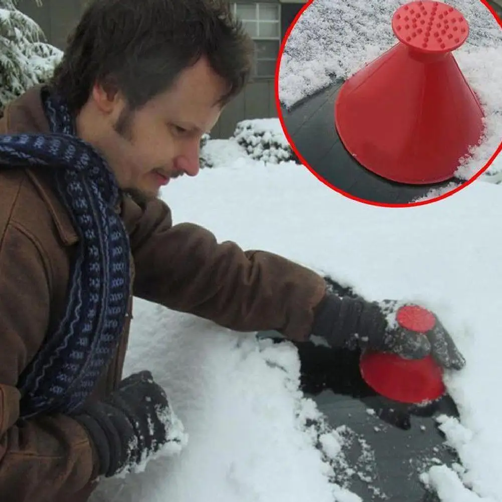 Outdoor Cone Shaped Round Car Windshield Ice Scraper Tool Funnel Snow Remover Ice Scraper auto