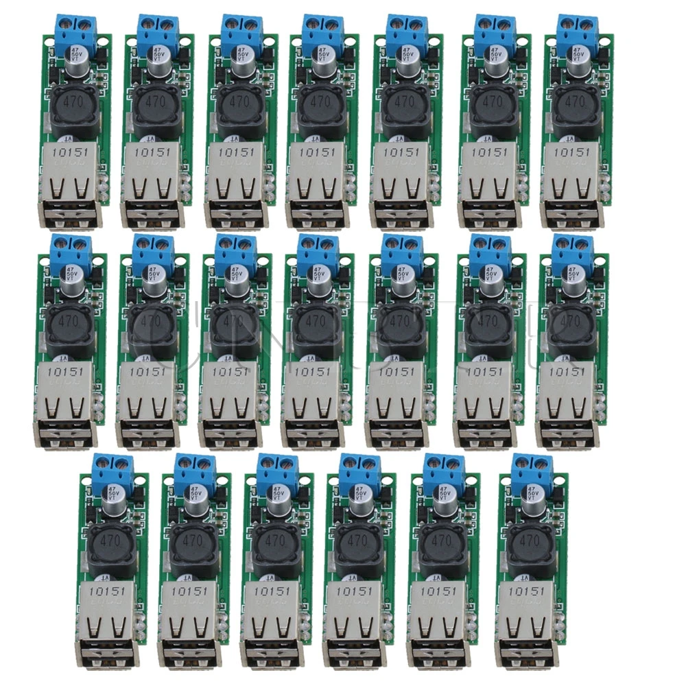 

CNBTR Double USB DC-DC Step-down Module Voltage Converter 6-35V to 5V3A Car Charging Pack of 20