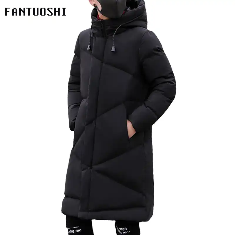 Chaqueta De Invierno A La Moda Para Hombre Ropa De Marca Nueva Parka Abrigos Largos Gruesos Y Cálidos Para Hombre Chaqueta Con Capucha De Alta Calidad Negro 5xl 2019 Parkas Aliexpress
