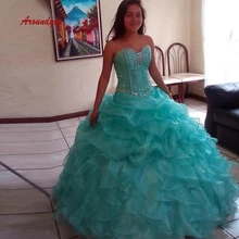 Роскошные пышные платья бальное платье длинное платье для выпускного вечера 16 милое платье vestidos de 15 anos