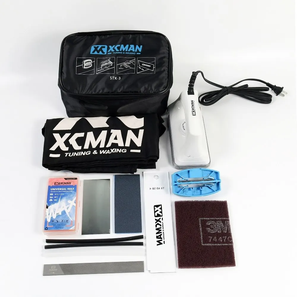 XCMAN, esquí, Snowboard, completa la depilación con cera y ajuste Kit de almacenamiento de bolsa para viajar y de almacenamiento de herramientas bolsa con cremallera con cera de hierro - 1