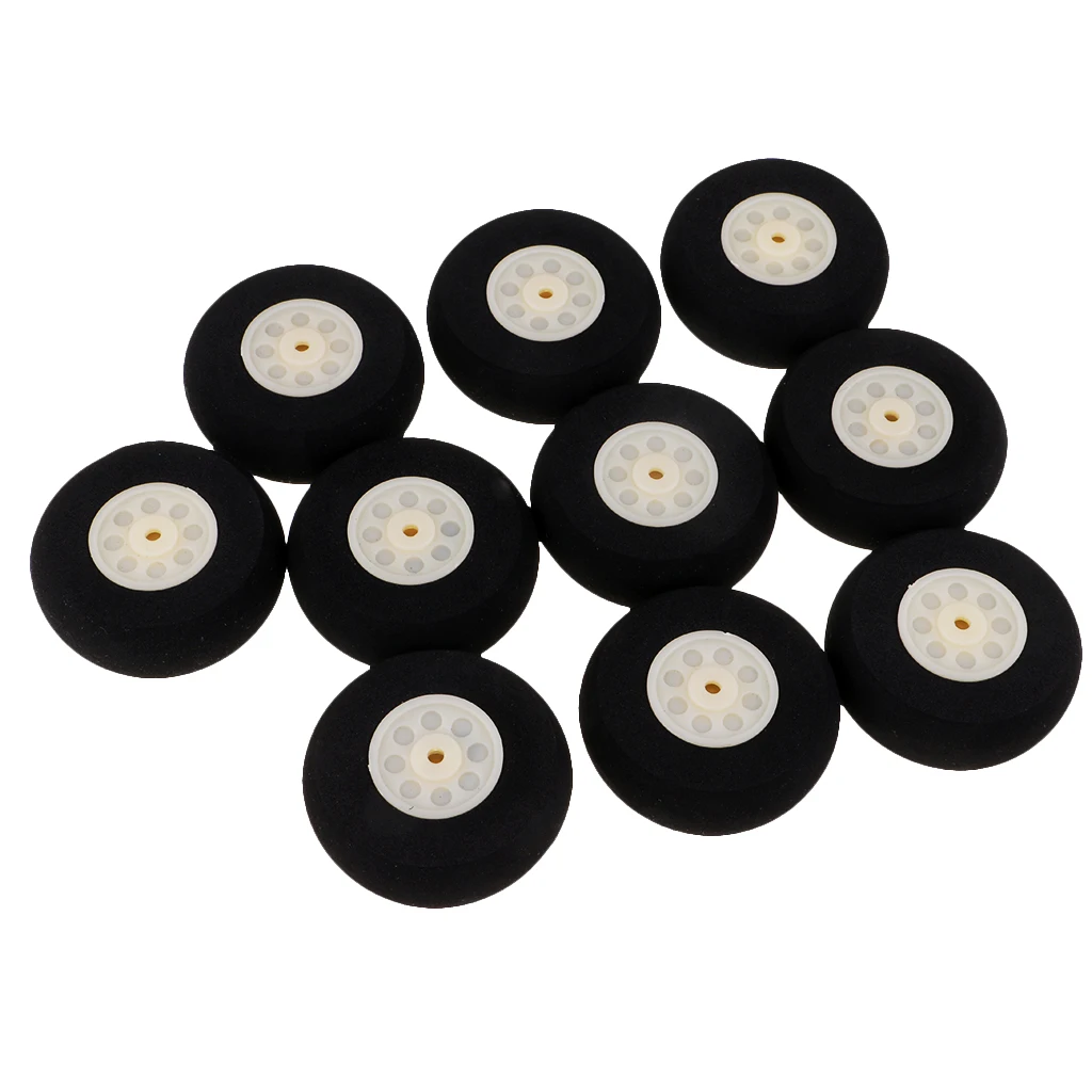 10pcs 30mm 40mm 50mm sponge wheel rc airplane aircraft wheels foam wheels tire