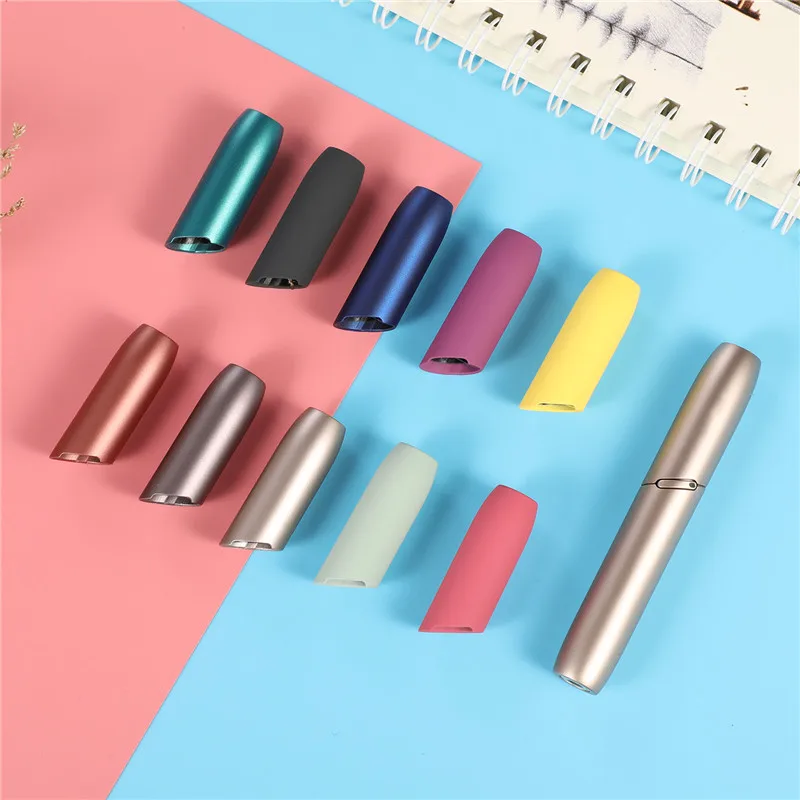 

New Colorful Cap Mouthpiece Shell For IQOS 3.0 Cigarette Case Metal Cover Case Replaceable Outer Case Button 4