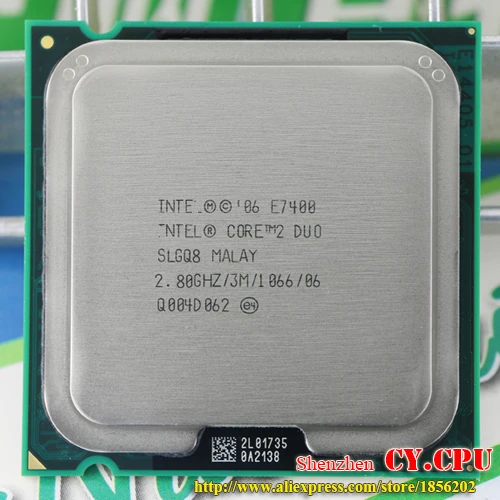 Процессор Intel Core 2 Duo E7400 cpu(2,8 ГГц/3 м/1066 ГГц) Socket 775