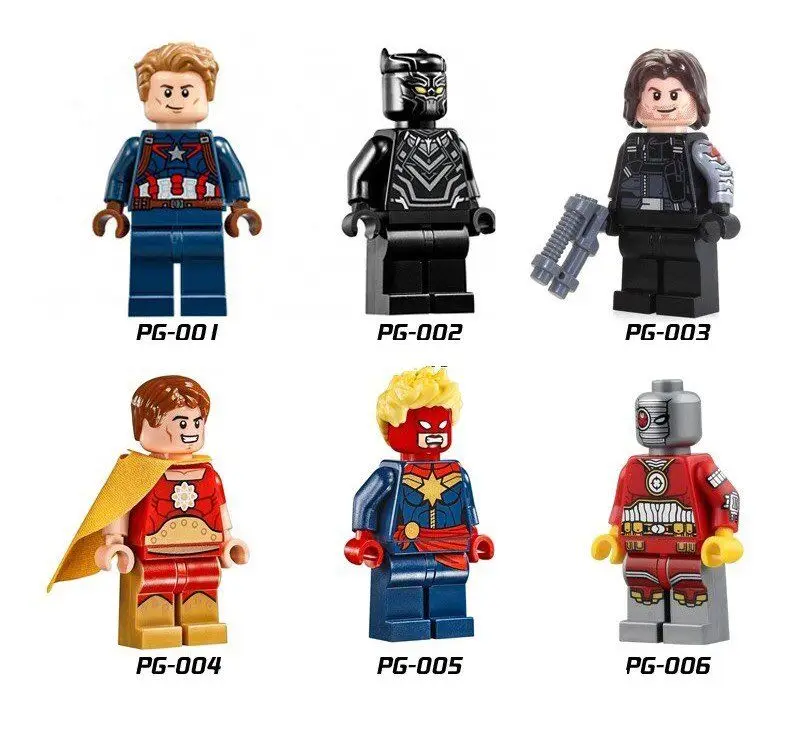 

Building Blocks Super Heroes Figures Captain America 3 Black Panther Winter Soldier Hyperion Deathshot Wonder Woman cival war