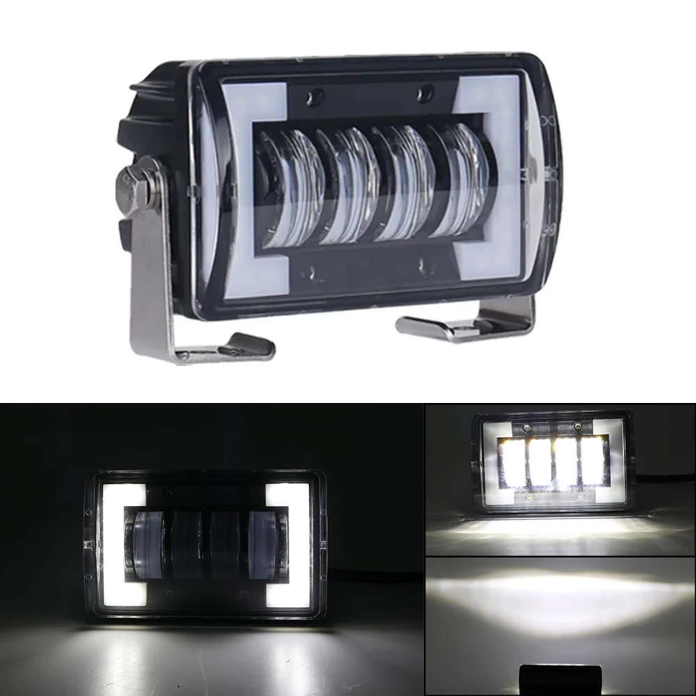 Black 24W LED Work Light LED Bar Light DRL Indicator Lamp for Tractor Boat Off Road 4WD 4x4 Truck SUV ATV (27)
