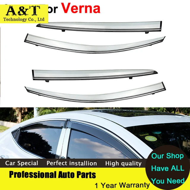 car styling Window Visors For Hyundai Verna Solaris 2014 2015 Sun Rain