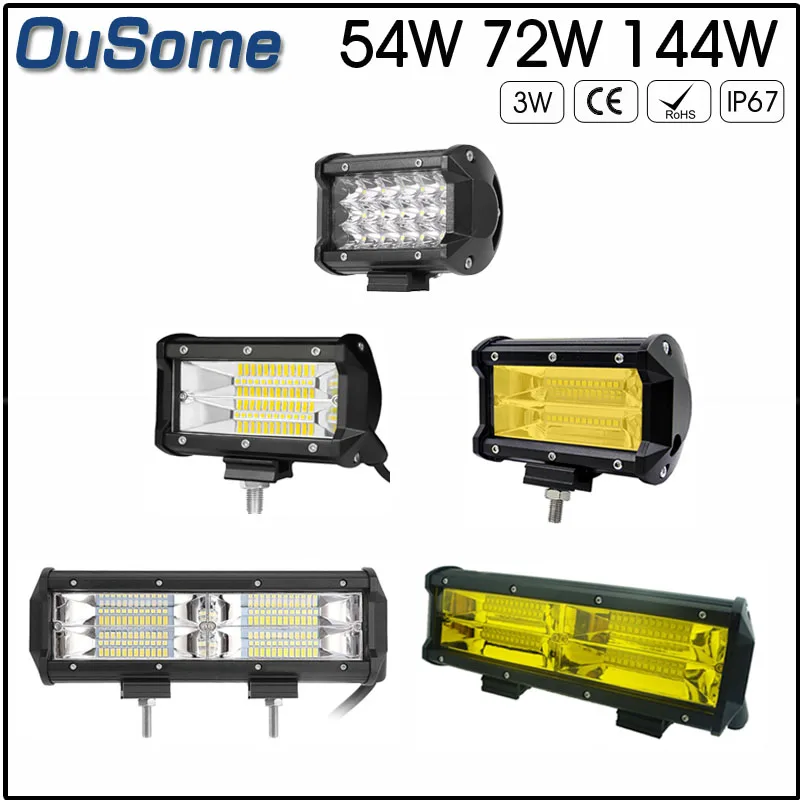 

5 inch 54W 8 inch 204W high power waterproof offroad car LED work light 4x4 car truck trailer 12v 24v white