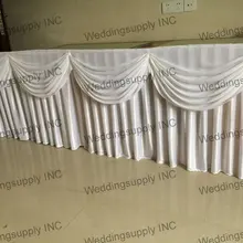 5 шт. роскошный свадебный стол юбка с Swag Таблица Плинтус с плиссированной драпировкой столовое белье