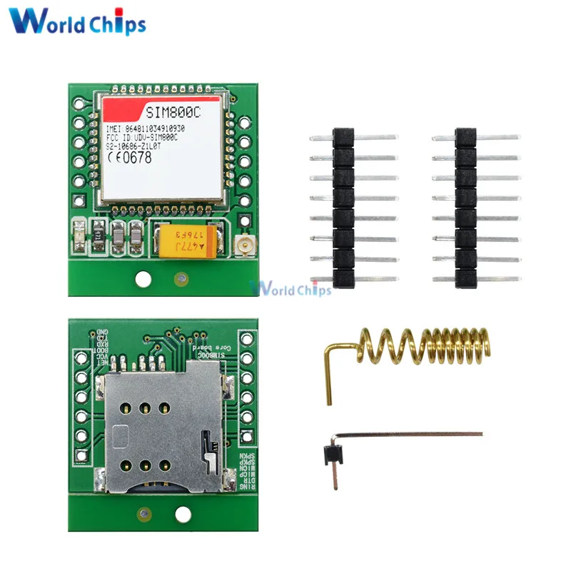 Маленький размер SIM800C GSM GPRS модуль заменить SIM800L SIM900A STM32 микроконтроллер 51 оснащен