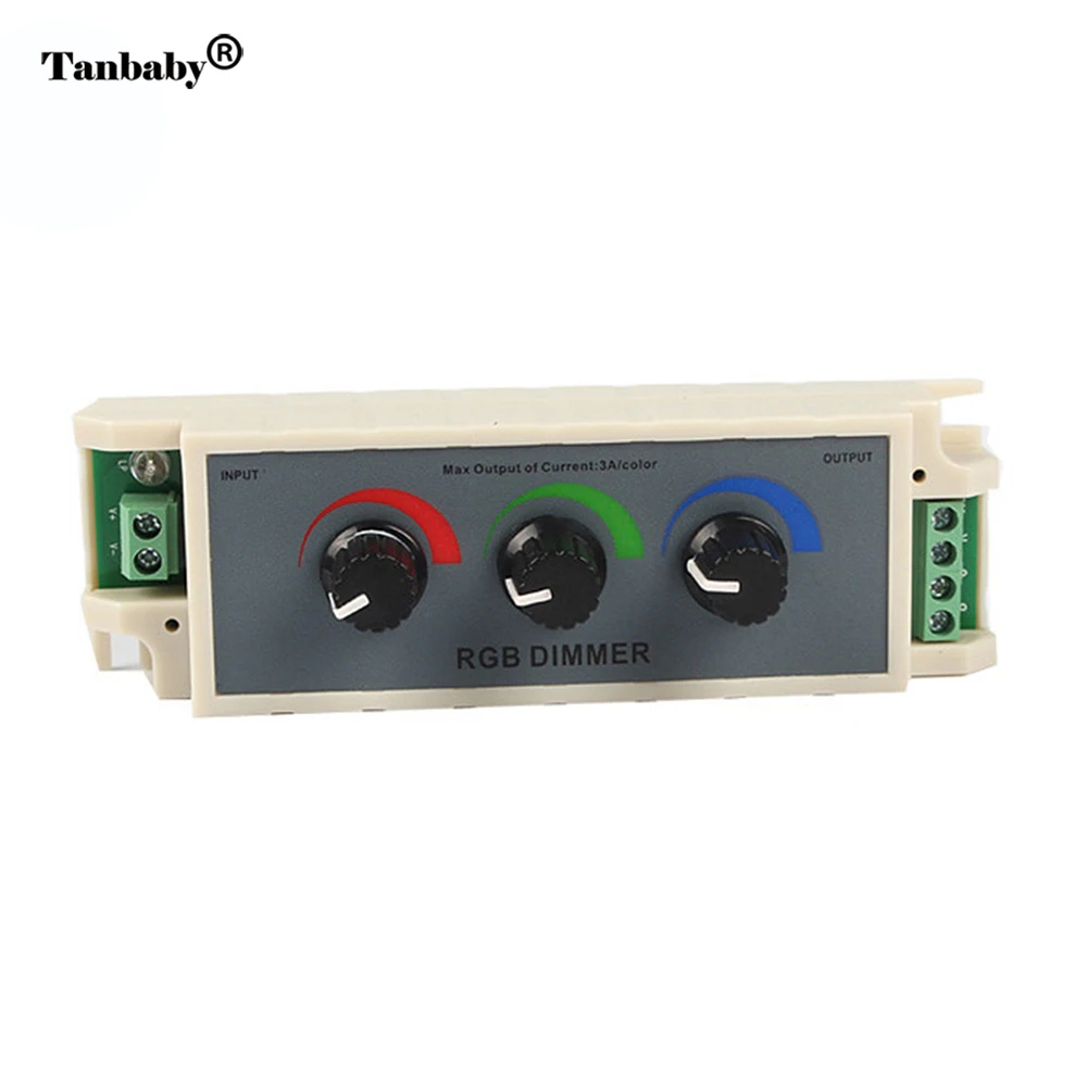 Led диммер RGB контроллер DC12 24V rgb 3 канала для светодиодной ленты 3528 5050 лучшее
