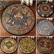 AOVOLL круглый ковер с национальным принтом, журнальный столик, подвесные корзины, ковры для спальни, ковры для детской комнаты, коврики для мытья рук