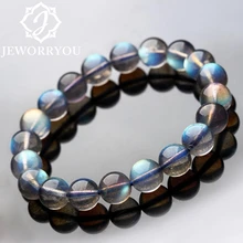 Натуральный Лабрадорит браслеты из лунного камня для женщин 6-8 мм браслеты для девочек из натуральных круглых камней бусины браслет, женская бижутерия