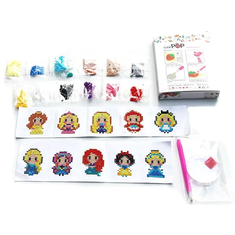 

Diy Patterns Diamond Embroidery Princess 5D Diamond Painting For Children Round Diamond Sticker Double Sided Sticker Princess