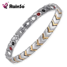 Rainso Титан здоровья Мощность браслет для Для женщин ювелирные изделия с 4 составной Магнитный аксессуары для пар OTB-034