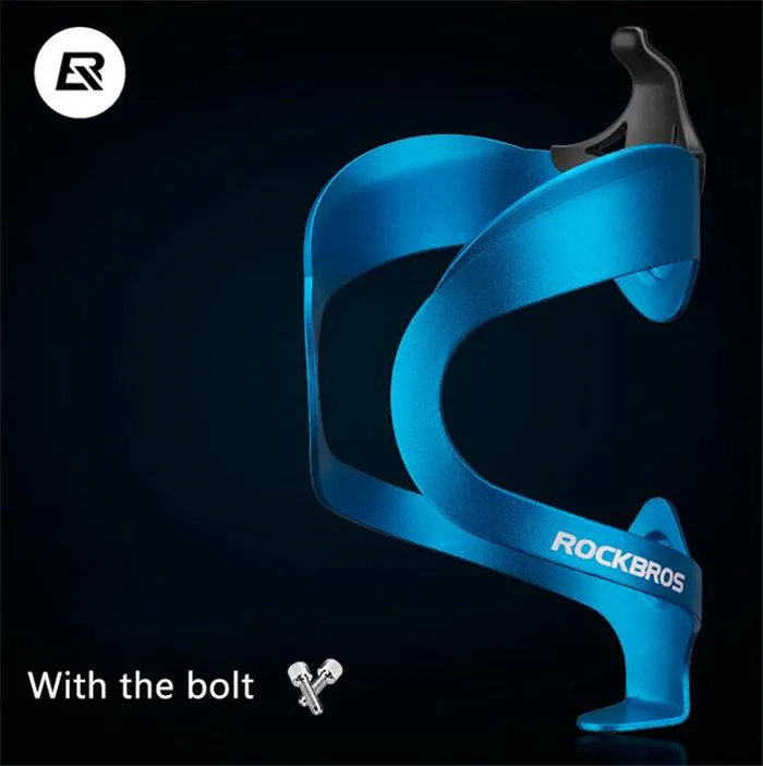 

ROCKBROS Bicycle Aluminium Alloy Adjustable Water Bottle Cage Mountain Bike Cycling Bottle Holder Ultralight HandleBar Mount