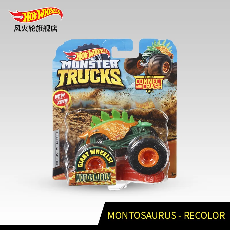 1: 64 Hot Wheels Monster Trucks Металлический Игрушечный Автомобиль Hotwheels гигантские колеса большая коллекция ног Wild Collision Car Toys FYJ44 - Color: 23