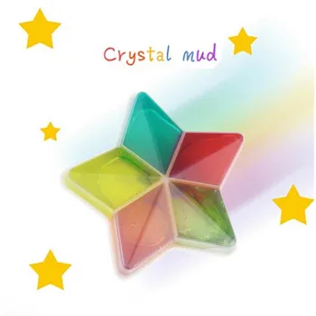

5 Pcs/lot Colorful Clay Slime DIY Non-toxic Crystal Mud Play Transparent Magic Plasticine Kid Toys stress reliever Creative