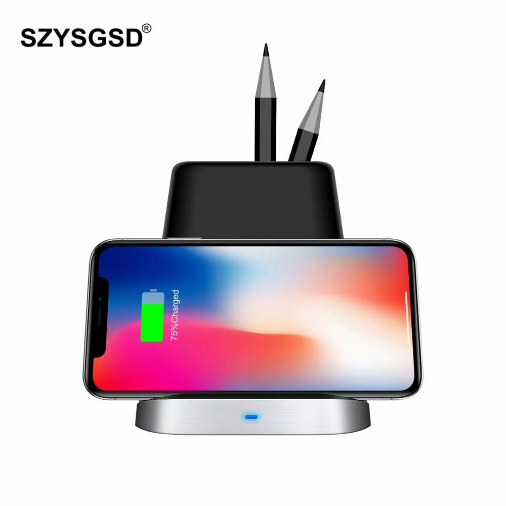 Быстрое беспроводное зарядное устройство Qi подставка держатель для ручек iPhone XS