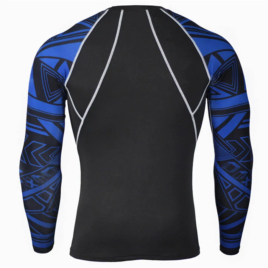 Фитнес Для мужчин Pro сжатии ММА Rashguard кожи База Слои тренировки одежда с длинным рукавом комплекты Crossfit джиу-джитсу футболка Homme