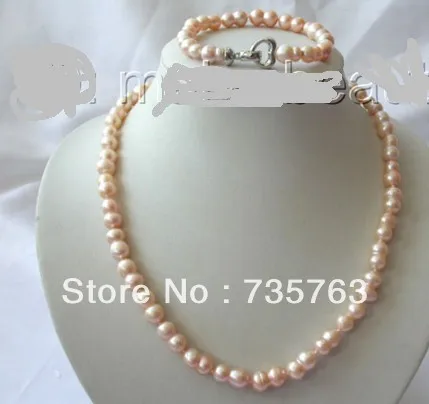 

xiuli 00166 stunning big 15mm baroque pink freshwater pearl necklace bracelet set