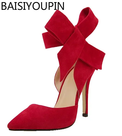 

Women High Heels Shoes Sexy High-heels Big Butterfly Thin Heel Women's Shoes Big Size 42 43 Female Pumps Party Wedding Shoes