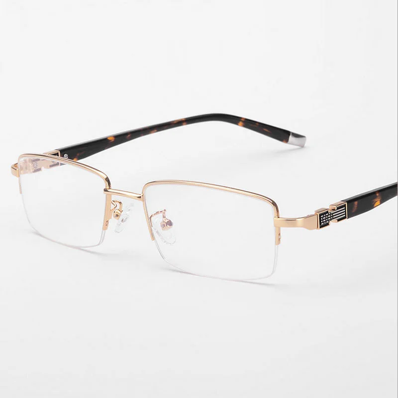 Vazrobe Gold Rimmed Glasses Frame Men Half Rim Eyeglasses Frames For