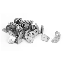 CNIM Hot 50pcs Furniture 20x20x15mm Shelf Support Angle Brackets Corner Braces Silver