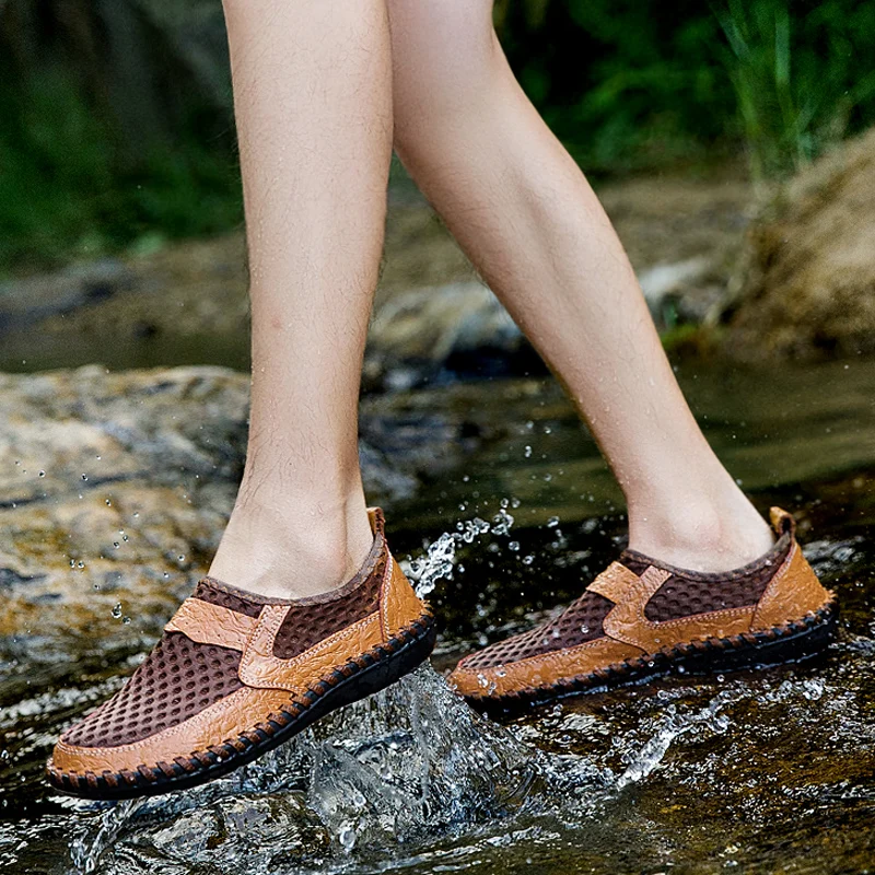 

Fashion Comfortable Casual Shoes Loafers Men Shoes Quality Split Leather Shoes Men Flats Hot Sale Moccasins Shoes