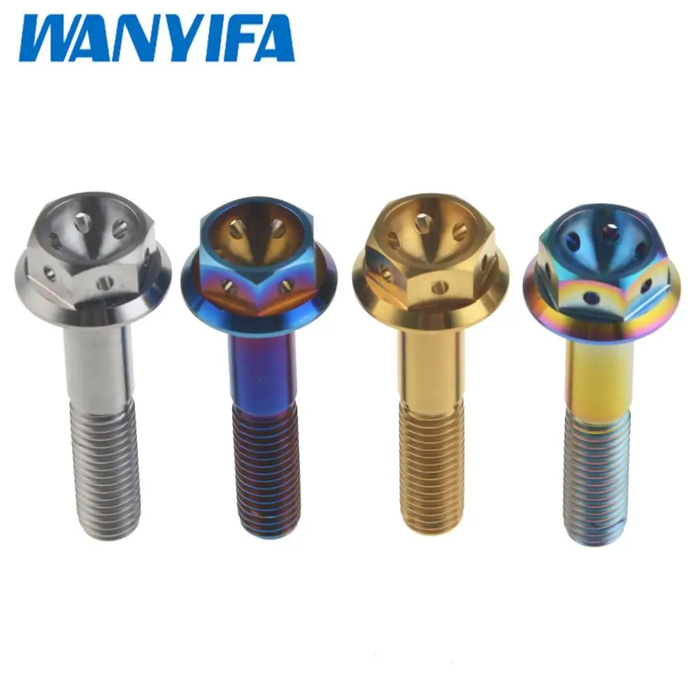 Титановые болты Wanyifa M8 20 25 30 35 40 45 55 мм винты с фланцевой головкой и шестигранным