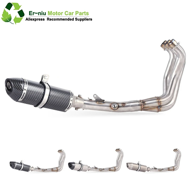 

Full System Carbon Fiber Escape Middle Pipe Muffler Exhaust Slip-on For yamaha FZ09 MT09 MT-09 FZ-09 2014-2018 Not for Tracer