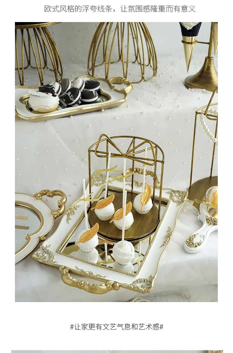 Подставка для украшения торта высокого качества золото с черной формы для свадебного торта для чашки торта/помадный десерт стол вечерние поставщик