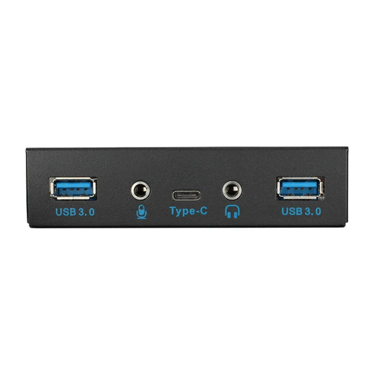 5 портов USB 3,1 USB 3,0 концентратор Spilitter HD аудио 3,5 мм TYPE-C порт передняя панель с адаптером питания для рабочего стола 3," флоппи-отсек