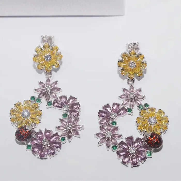 

Designer Fashion 925 Sterling Silver Jewelry 3A Cubic Zirconia Party Earring