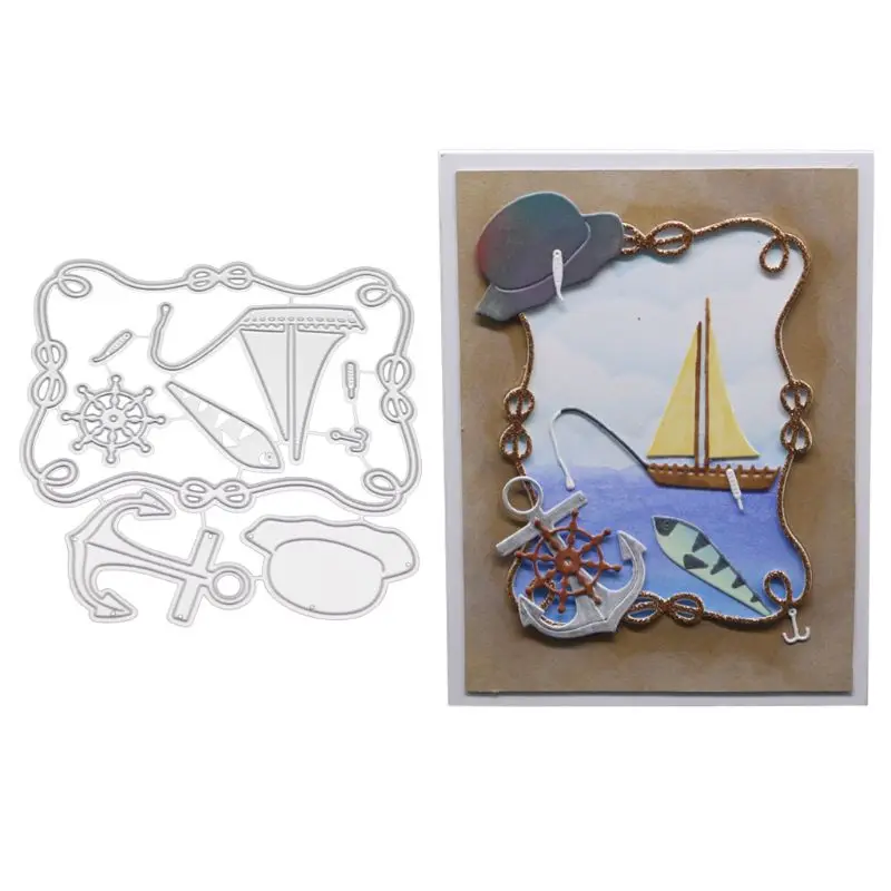 

Sea Metal Cutting Dies Stencil DIY Scrapbooking Album Stamp Paper Card Embossing Craft Decor
