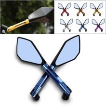 1 пара Универсальный Fit 7/" CNC разноцветное зеркало заднего вида мотоцикла боковое зеркало для Кафе racer 8 мм/10 мм хороший руль бар